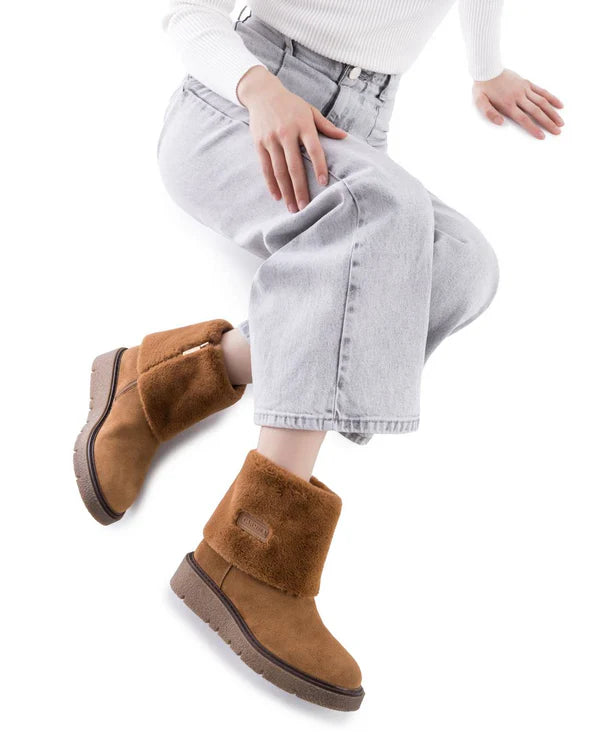 Carmela Ladies Flat Fur Boot