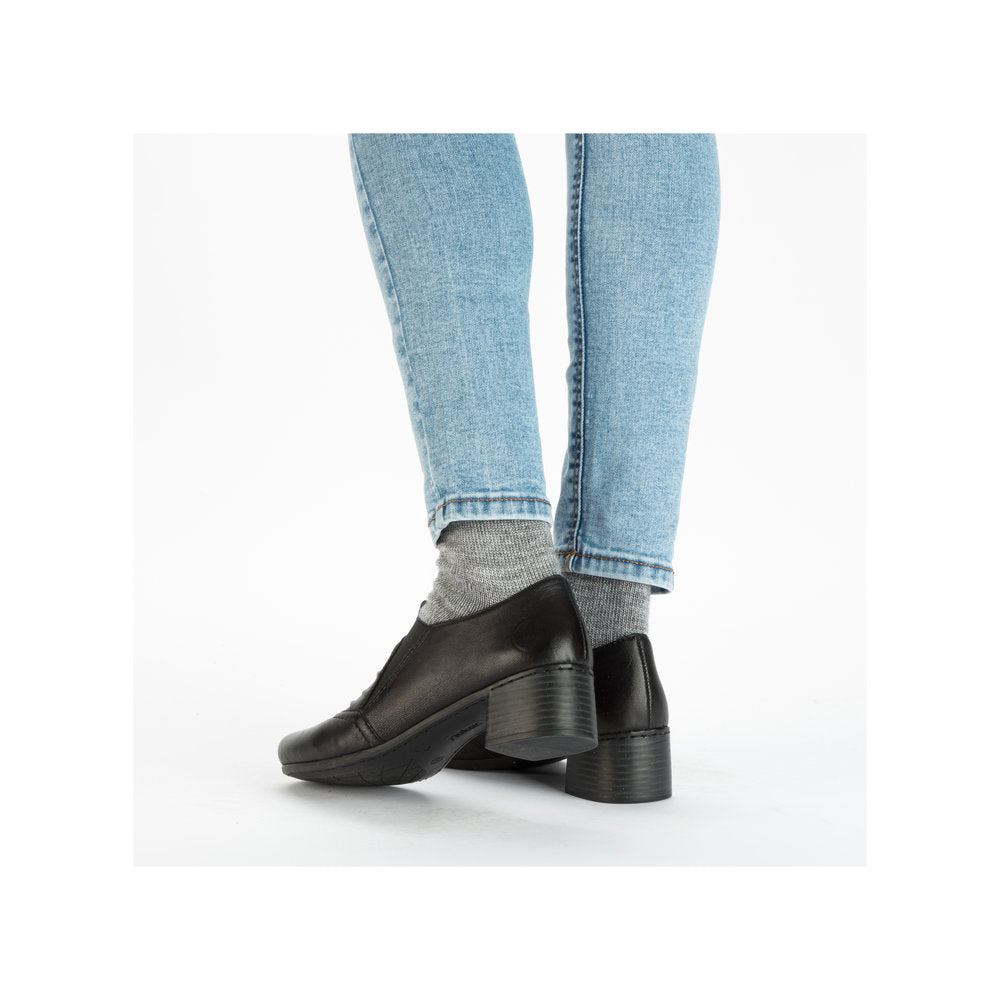 Rieker Ladies Block Heel Trouser Shoe