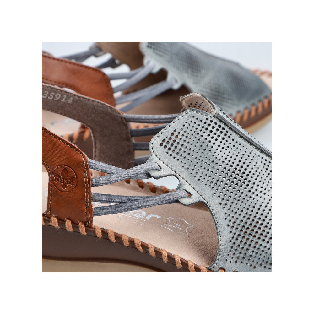 Rieker Ladies Elastic Strap Full Front Sandal
