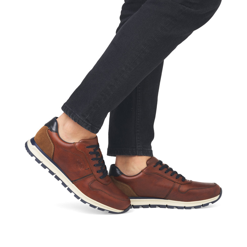 Rieker Men’s Lace Up Leather Sneaker