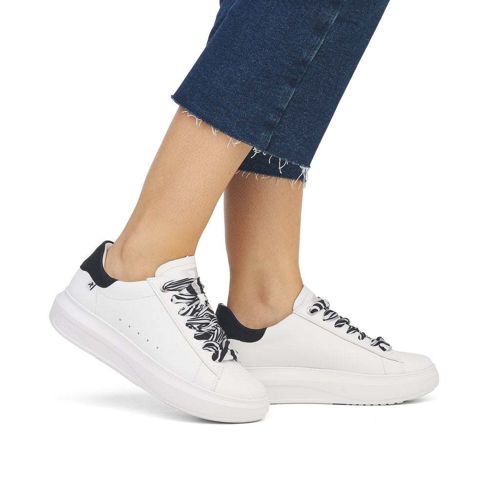 Rieker Evolution Ladies Contrast Lace Sneaker