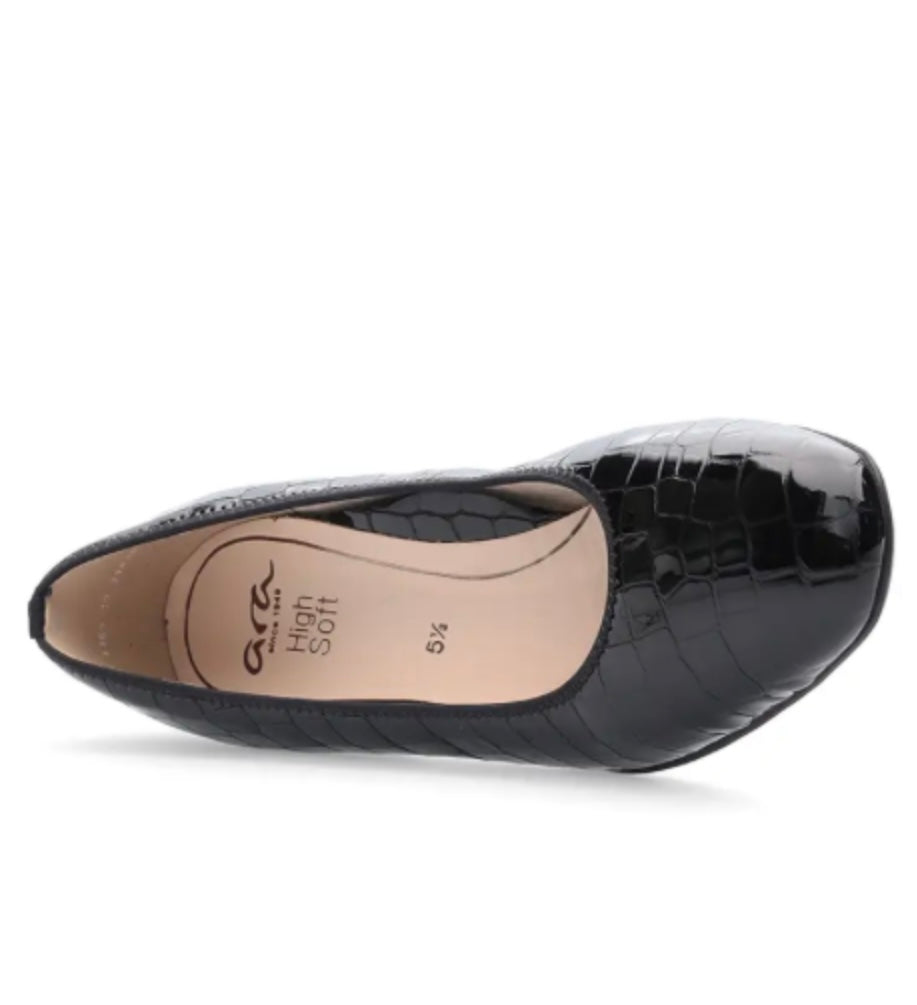Ara Ladies Graz Croco Court Shoe