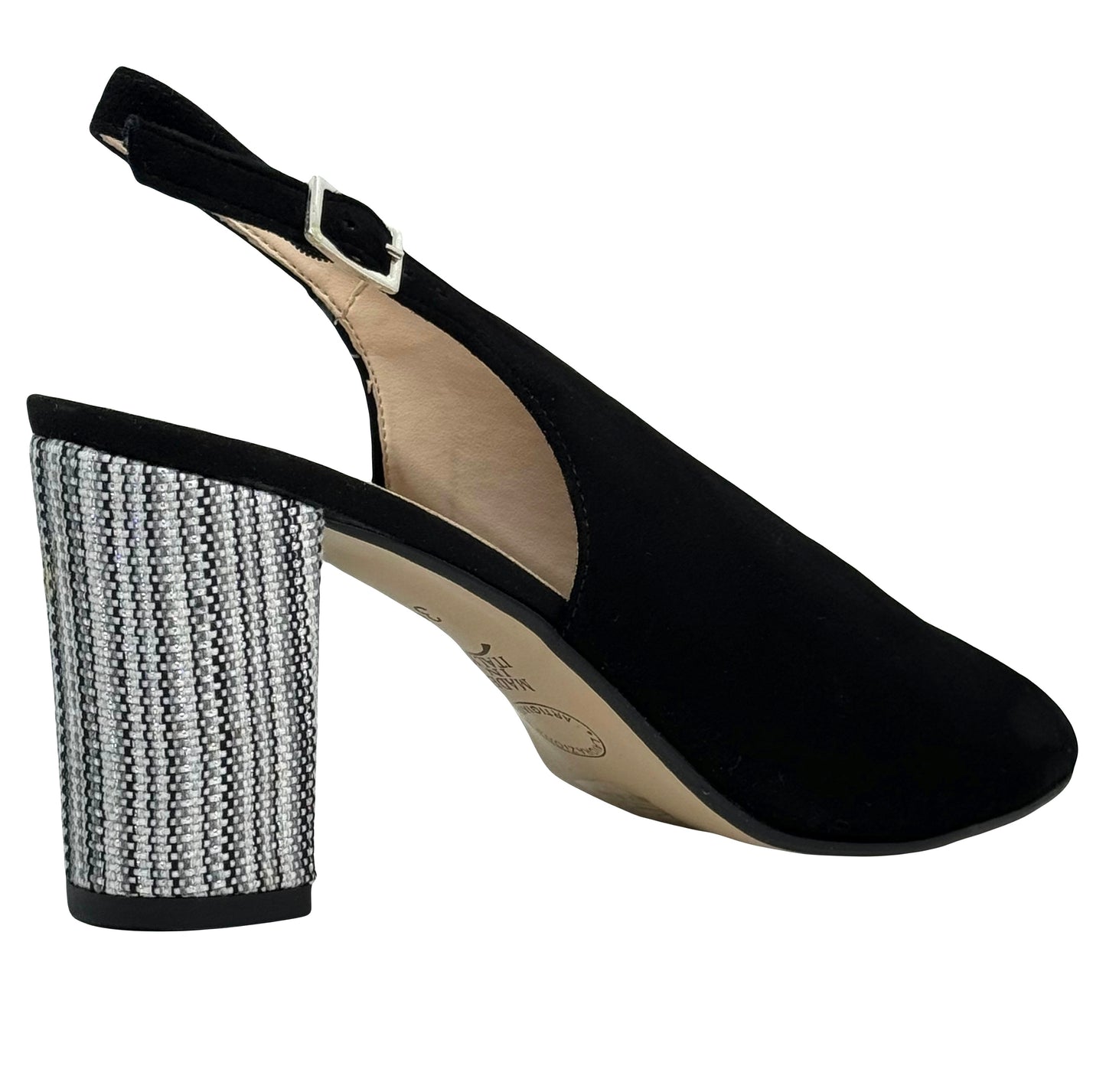 HB Sarah Ladies High Cut Block Heel Slingback