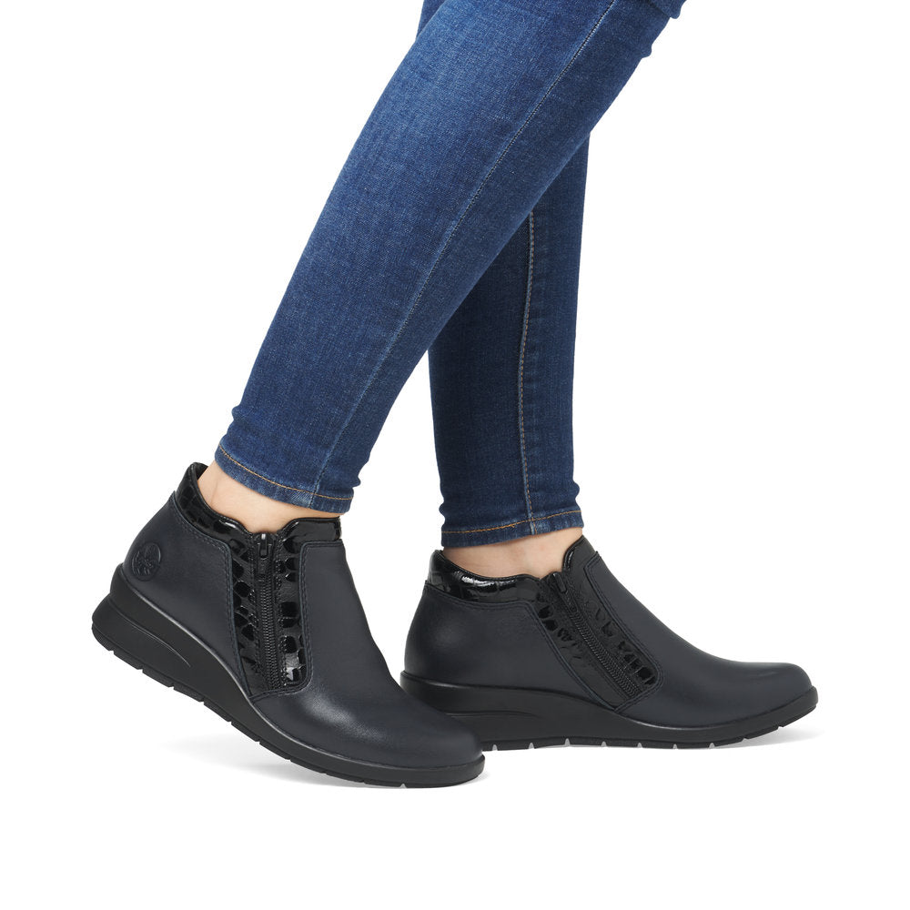 Rieker Ladies Flat Zip Ankle Boot