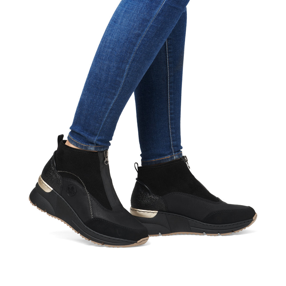 Rieker Ladies Zip Front Sneaker Boot