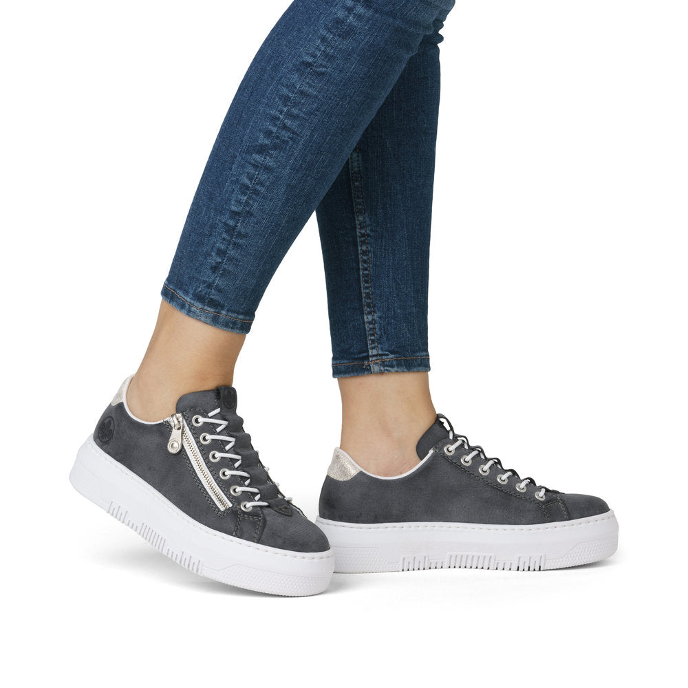 Rieker Ladies Flatform Bungee Lace Sneaker