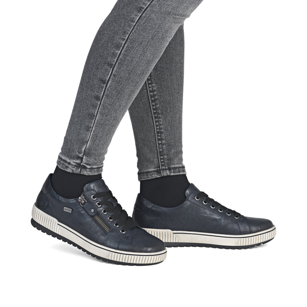 Remonte Ladies Lace Up Zip Side Sneaker