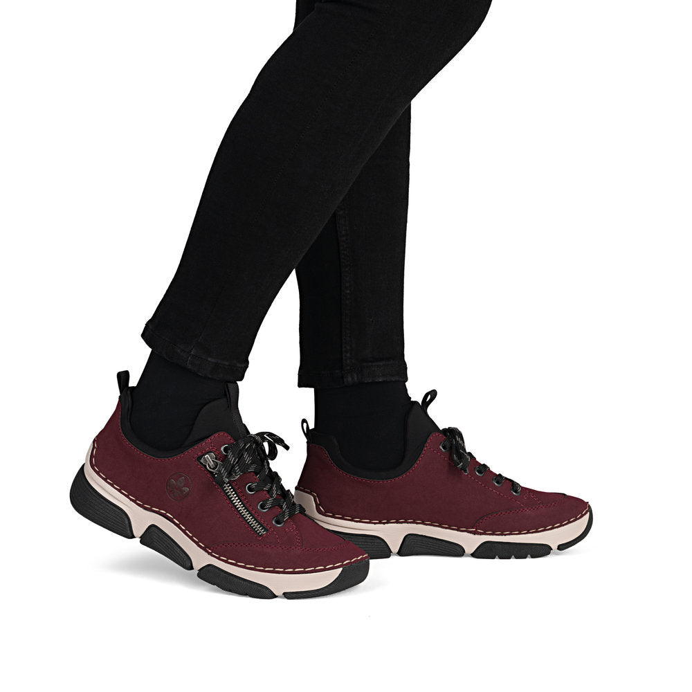 Rieker Ladies Zip and Lace Up Sneaker