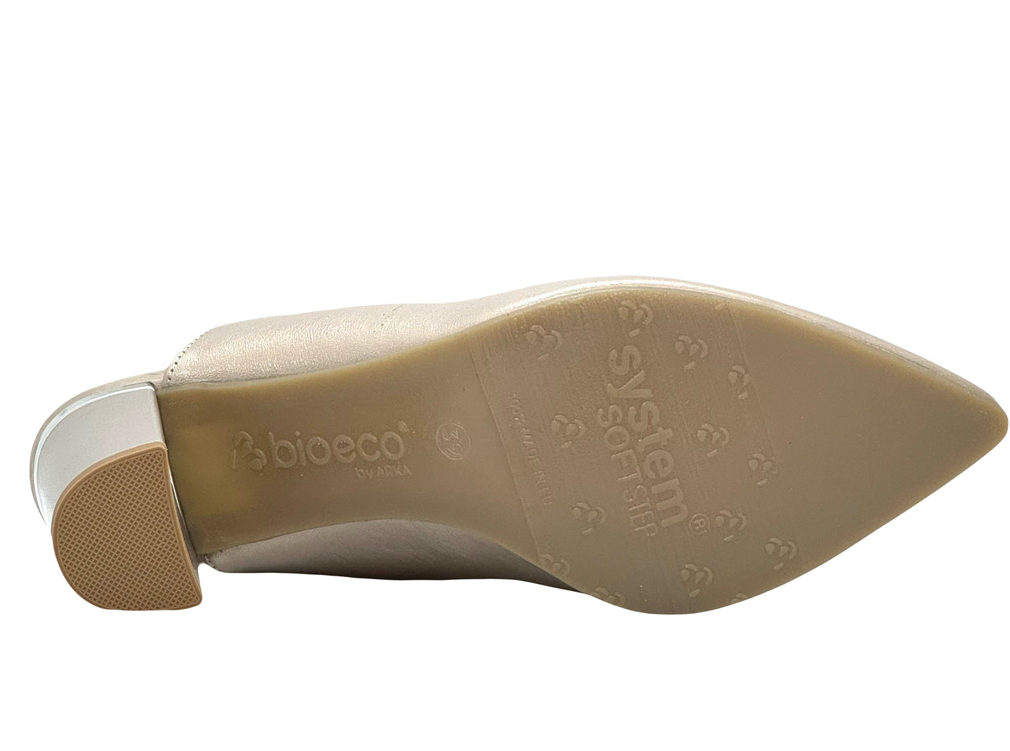 Bioeco Leather Block Heel Slingback