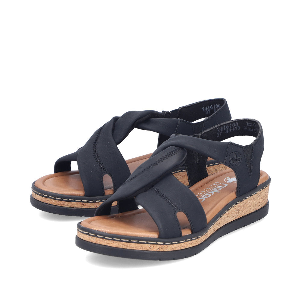 Rieker Lisa V4161-00 Black Sandal