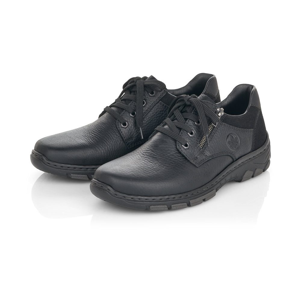 Rieker Mens Lace Up Shoe Black