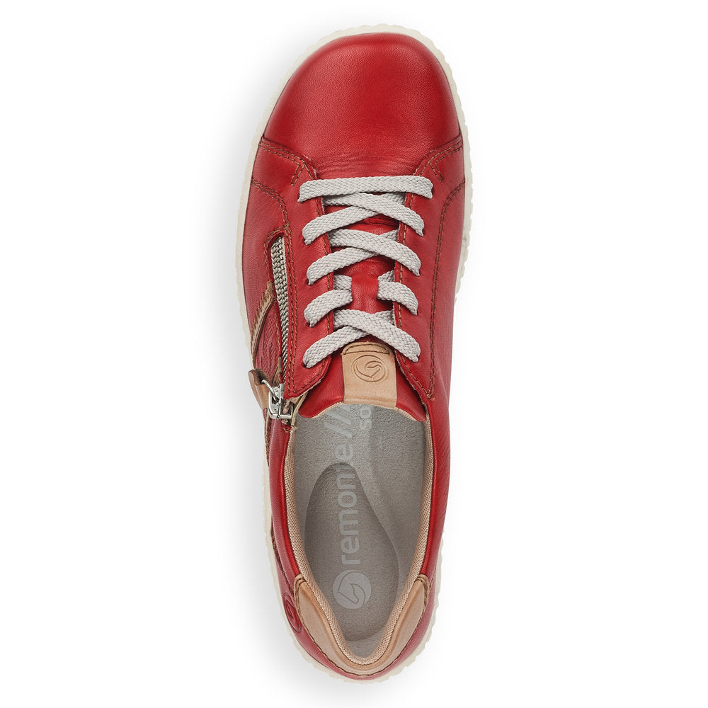Remonte Ladies Zip Trim Lace Sneaker