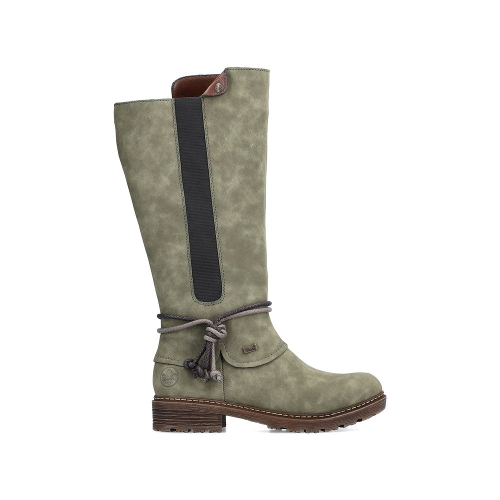 Rieker Ladies Mid Calf Tex Lined Zip Boot