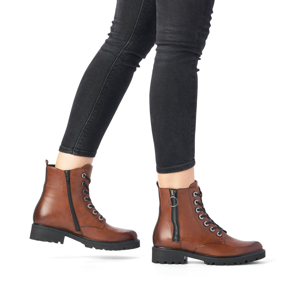 Remonte Ladies Chunky Sole Lace Up Ankle Boot