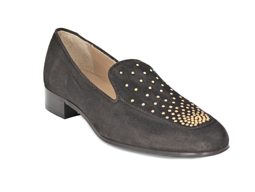 Myla Low Heel Loafer With Stud Trim