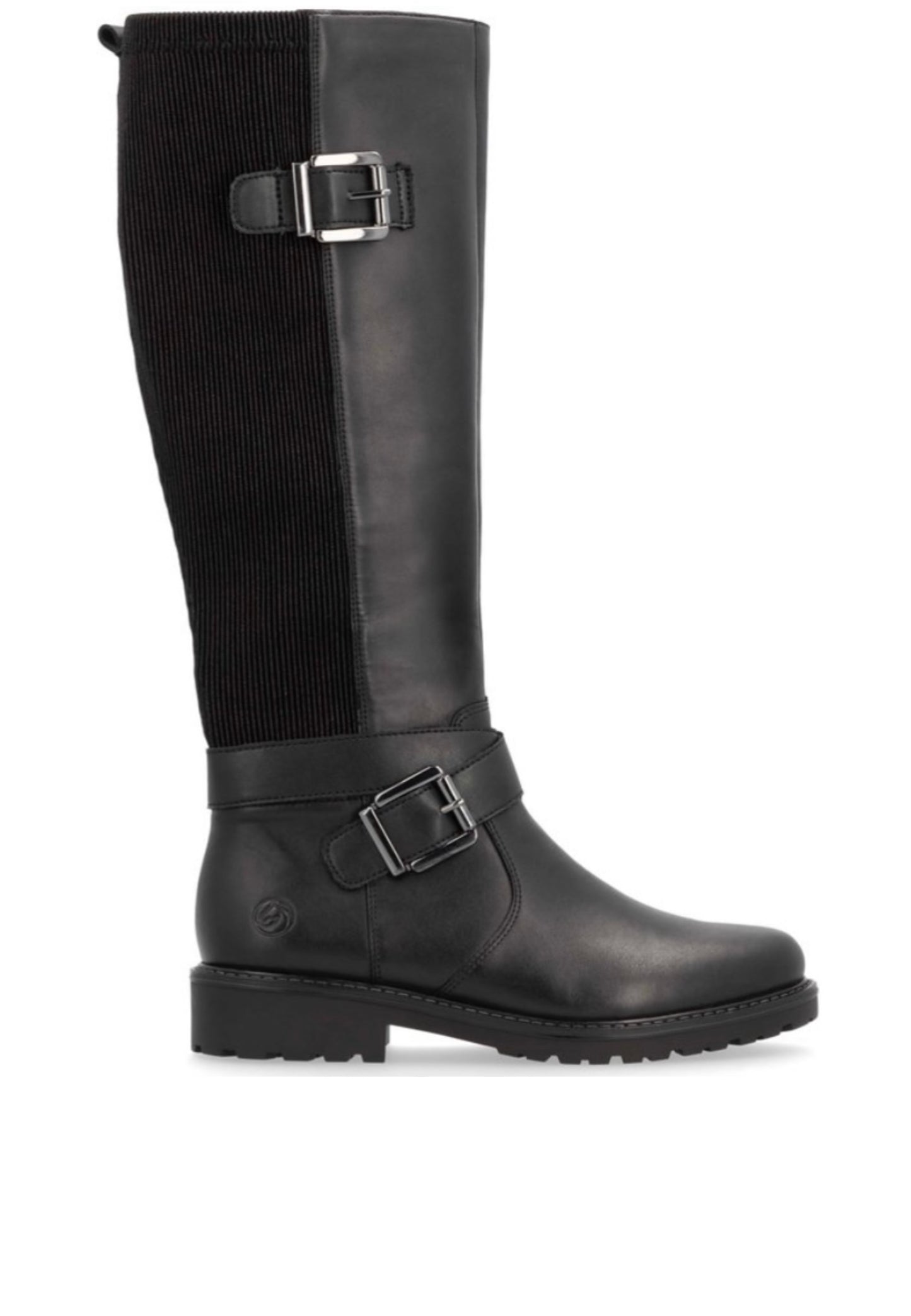 Remonte Ladies Buckle Trim Stretch Back Long Leg Boot
