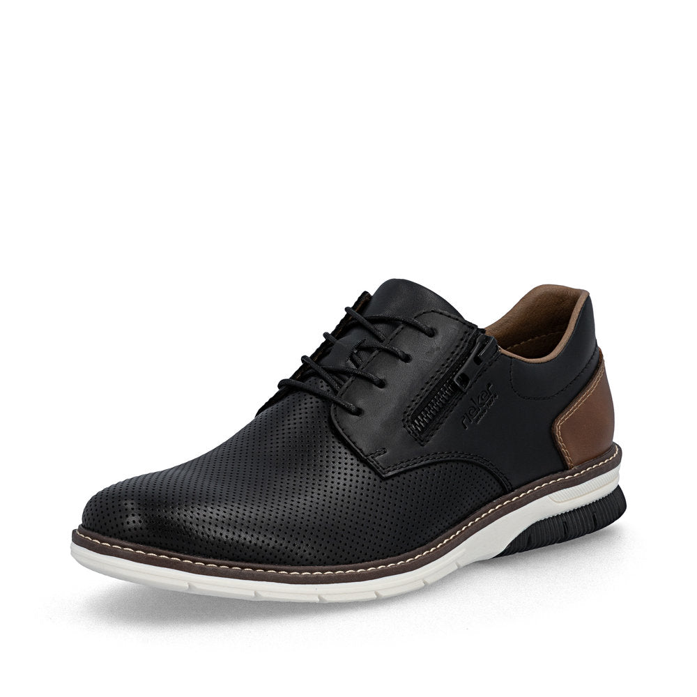 Rieker Gents Lace Up Zip Side Shoe