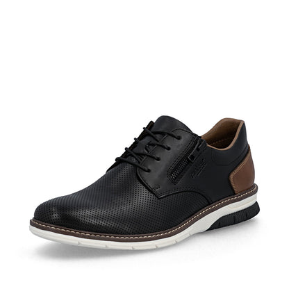Rieker Gents Lace Up Zip Side Shoe