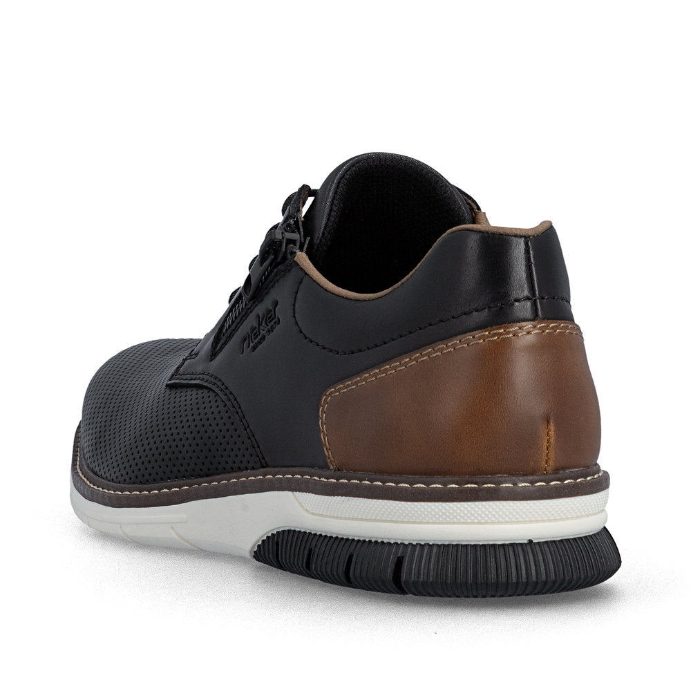 Rieker Gents Lace Up Zip Side Shoe