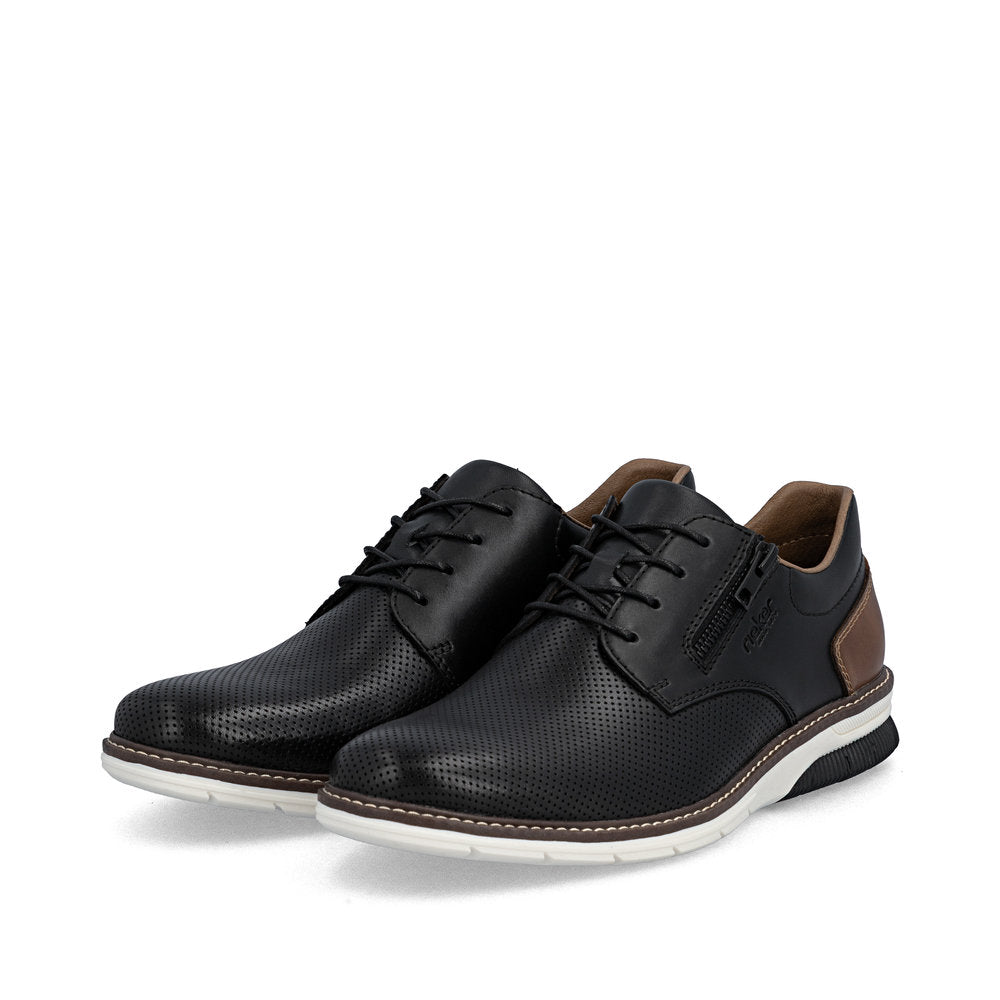 Rieker Gents Lace Up Zip Side Shoe
