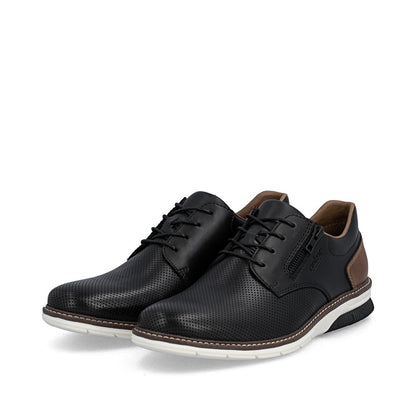 Rieker Gents Lace Up Zip Side Shoe