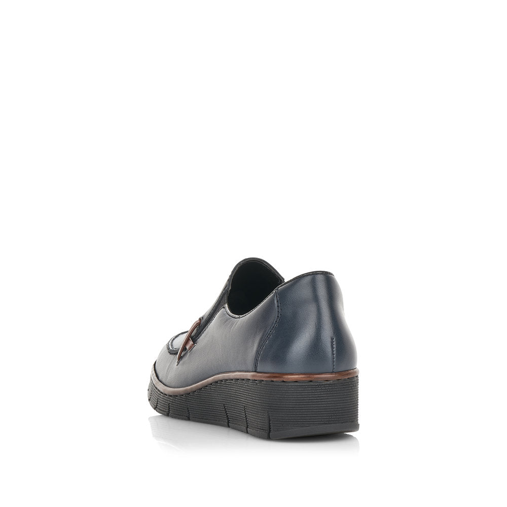 Rieker Ladies  Slip On Wedge Heel Loafer shoe