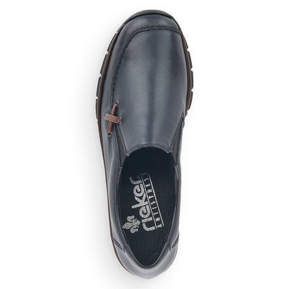 Rieker Ladies  Slip On Wedge Heel Loafer shoe