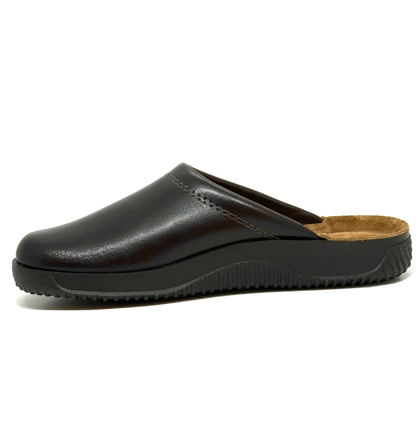 Rohde Men's Backless Leather House Shoe Brown