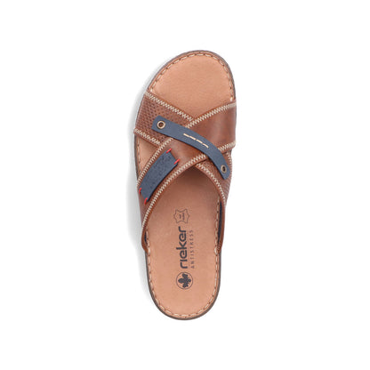 Rieker Men's Cross Strap Backless Sandal