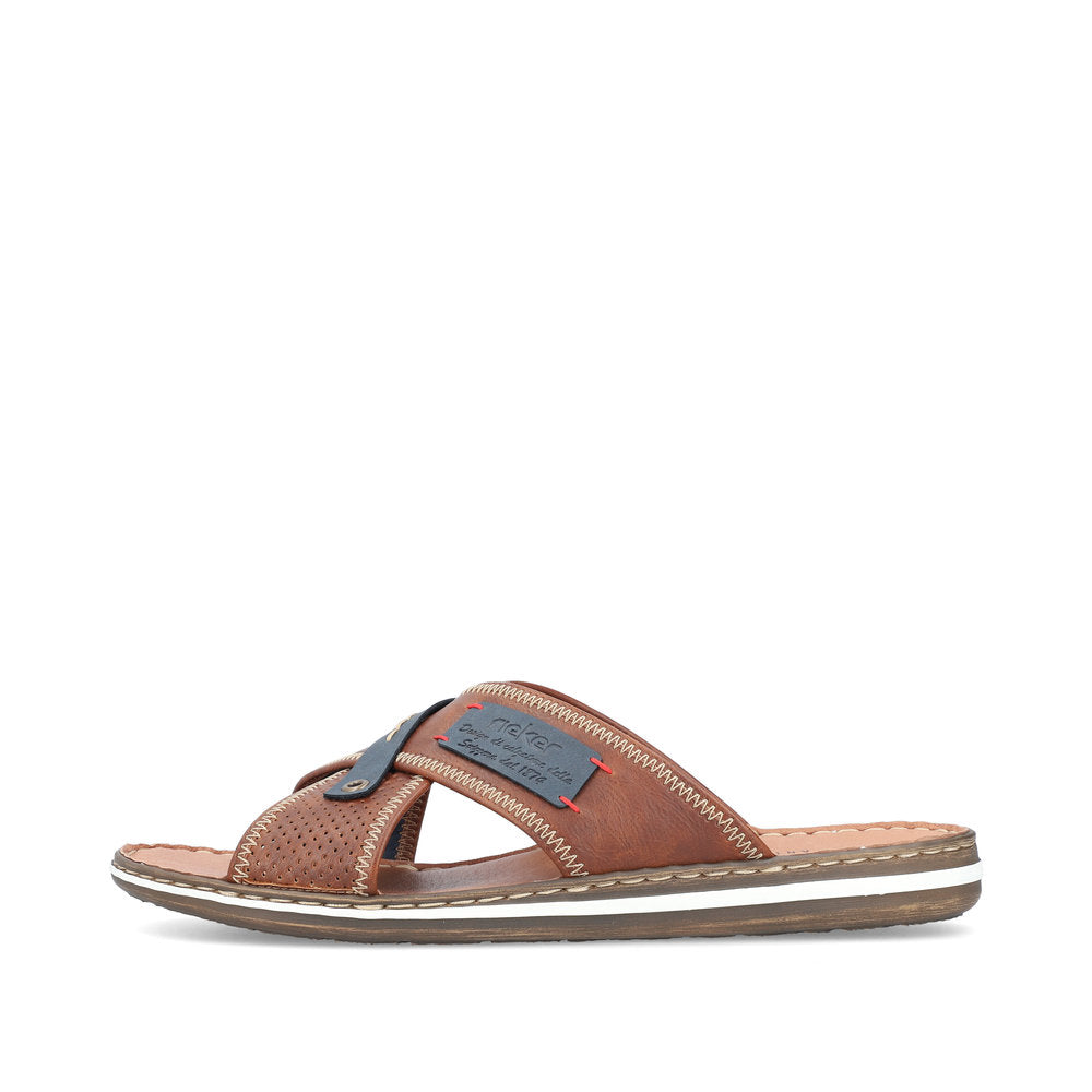 Rieker Men's Cross Strap Backless Sandal