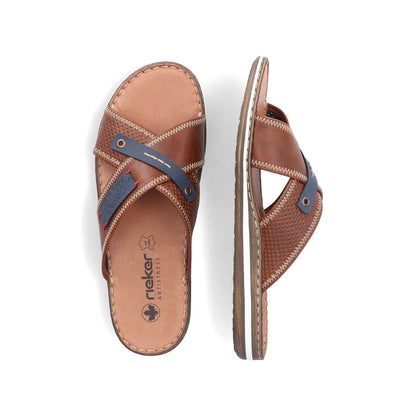 Rieker Men's Cross Strap Backless Sandal