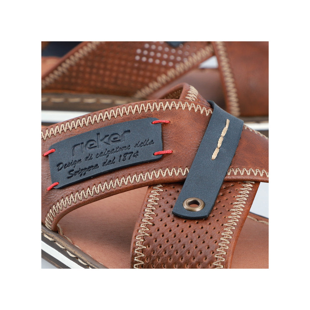 Rieker Men's Cross Strap Backless Sandal