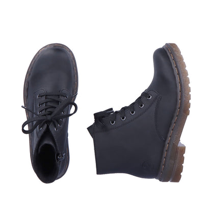 Rieker black lace up ankle boot