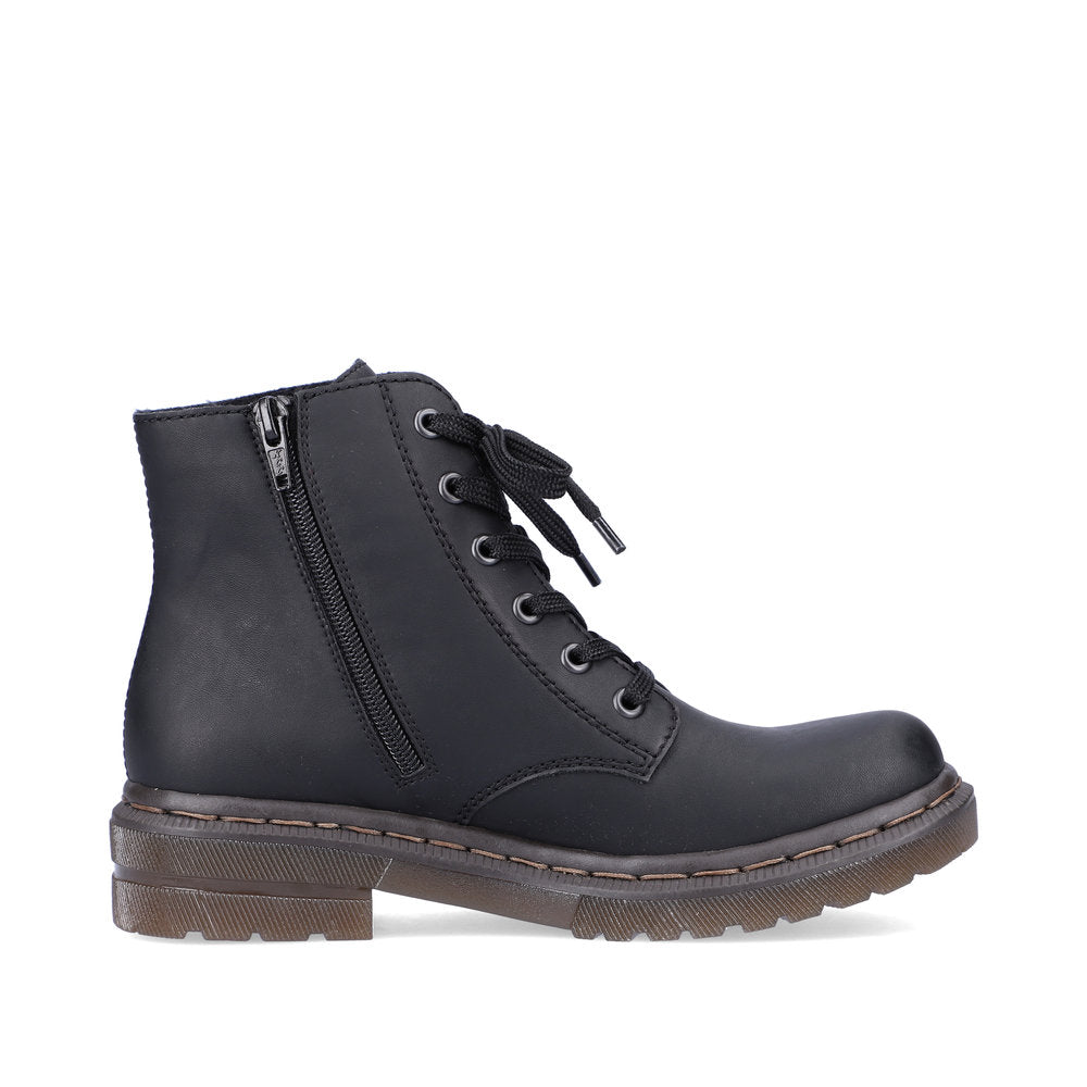 Rieker black lace up ankle boot