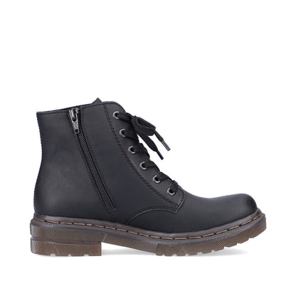 Rieker black lace up ankle boot