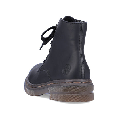 Rieker black lace up ankle boot