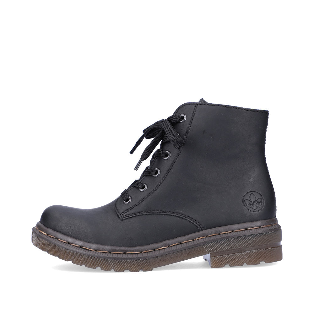 Rieker black lace up ankle boot