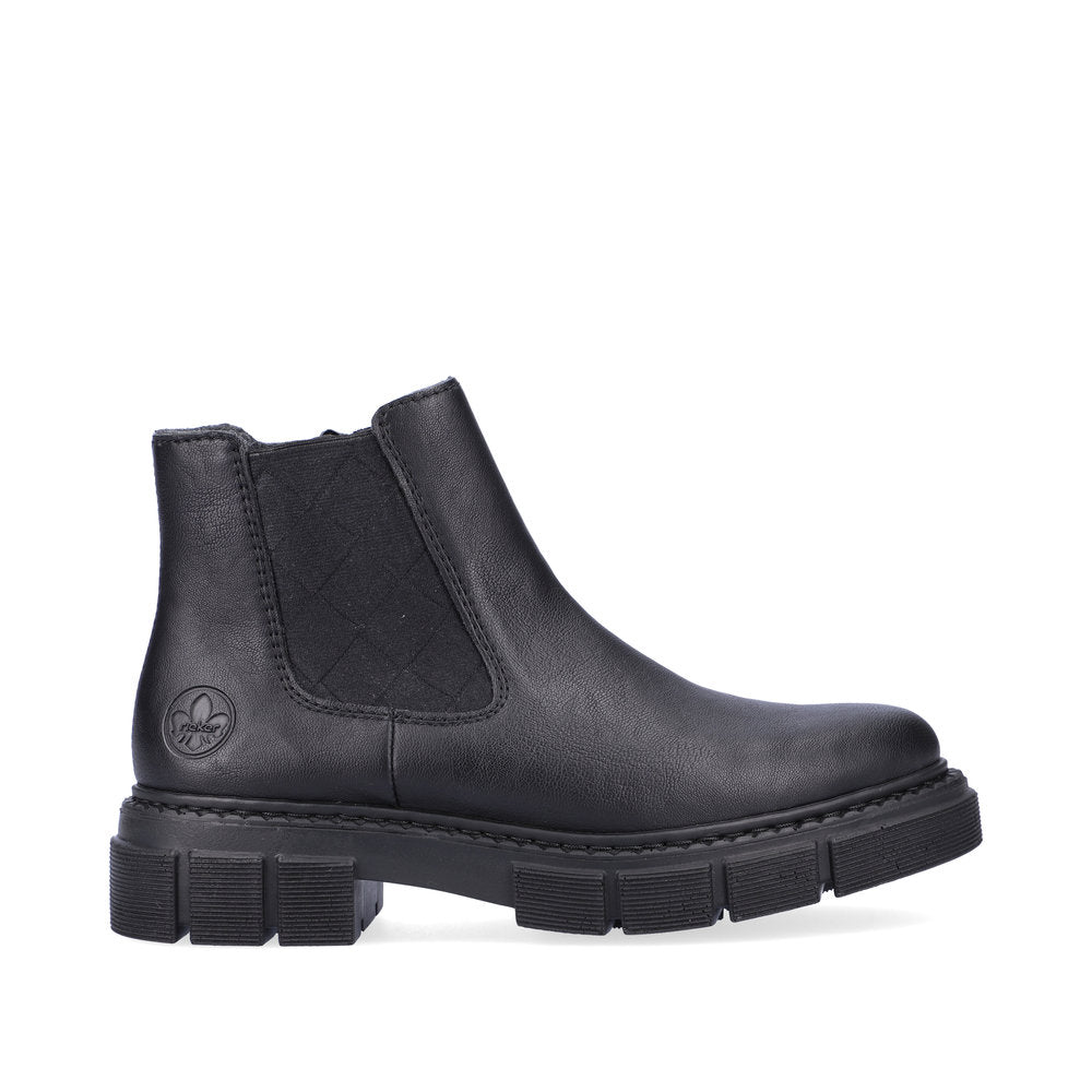 Rieker Ladies Chunky Sole Zip Sided Ankle Boot