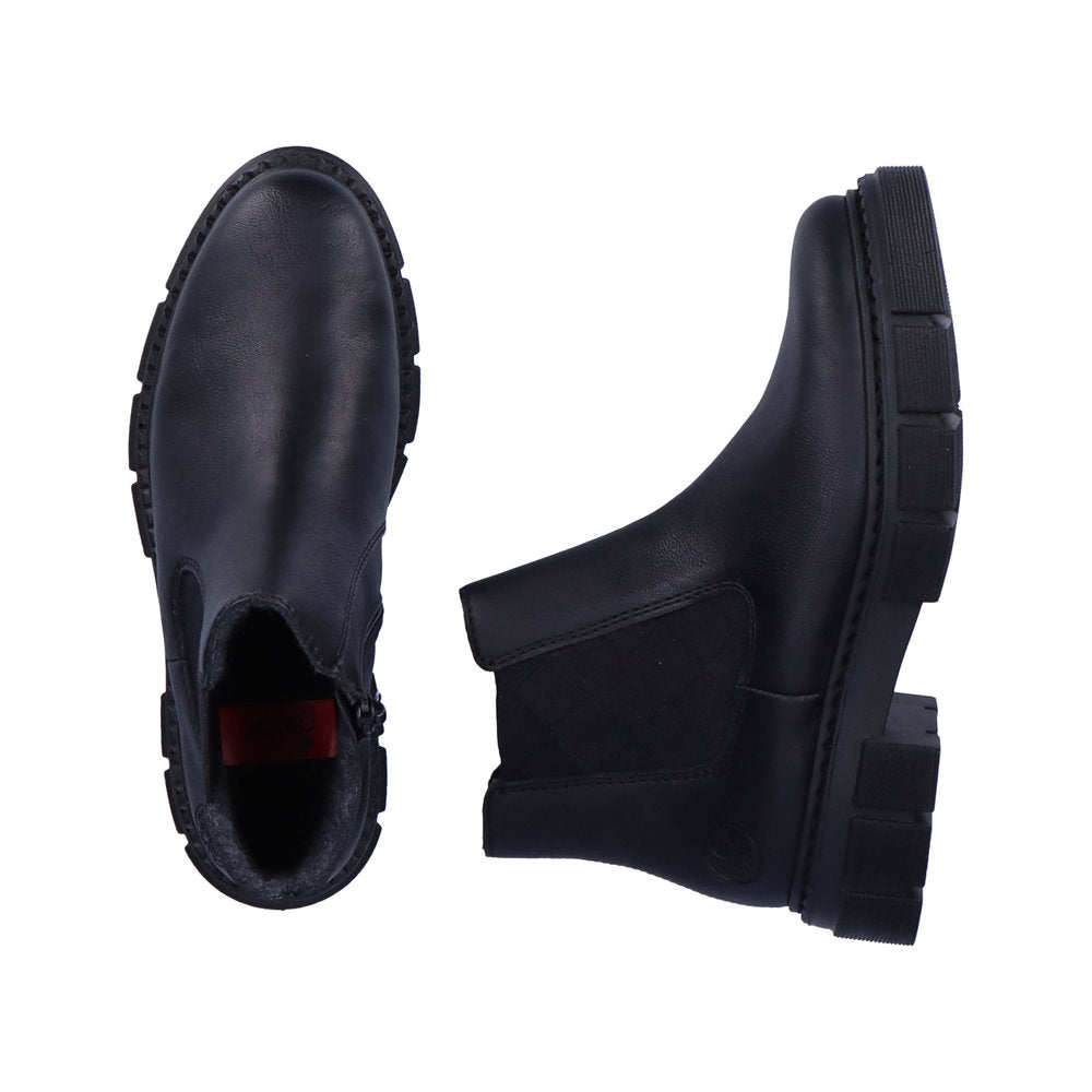 Rieker Ladies Chunky Sole Zip Sided Ankle Boot
