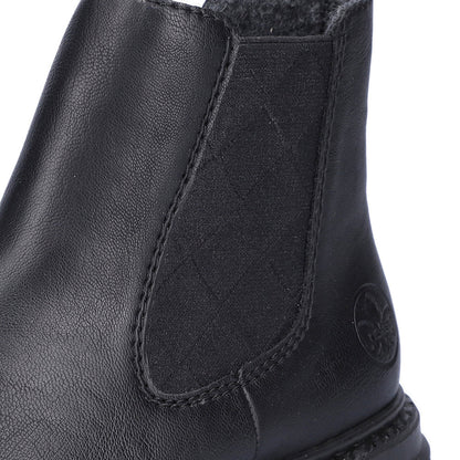 Rieker Ladies Chunky Sole Zip Sided Ankle Boot