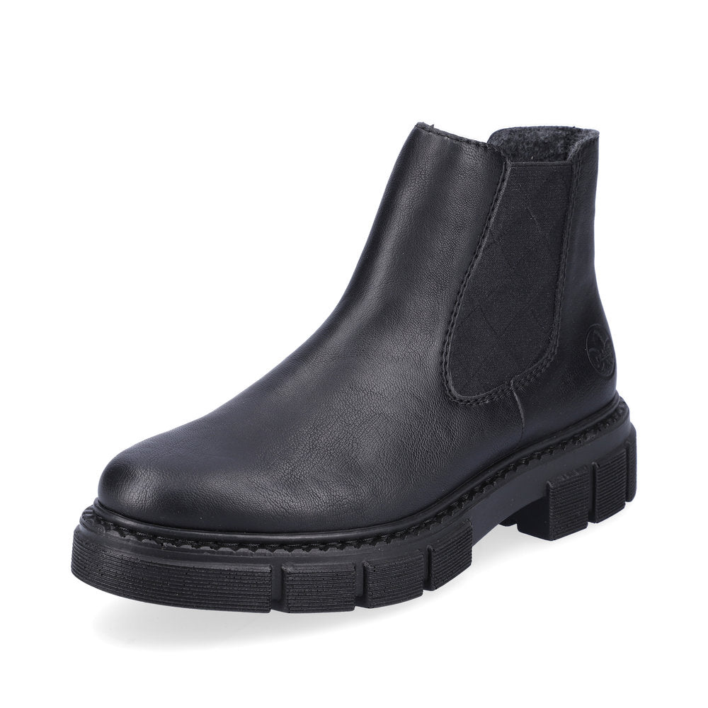 Rieker Ladies Chunky Sole Zip Sided Ankle Boot