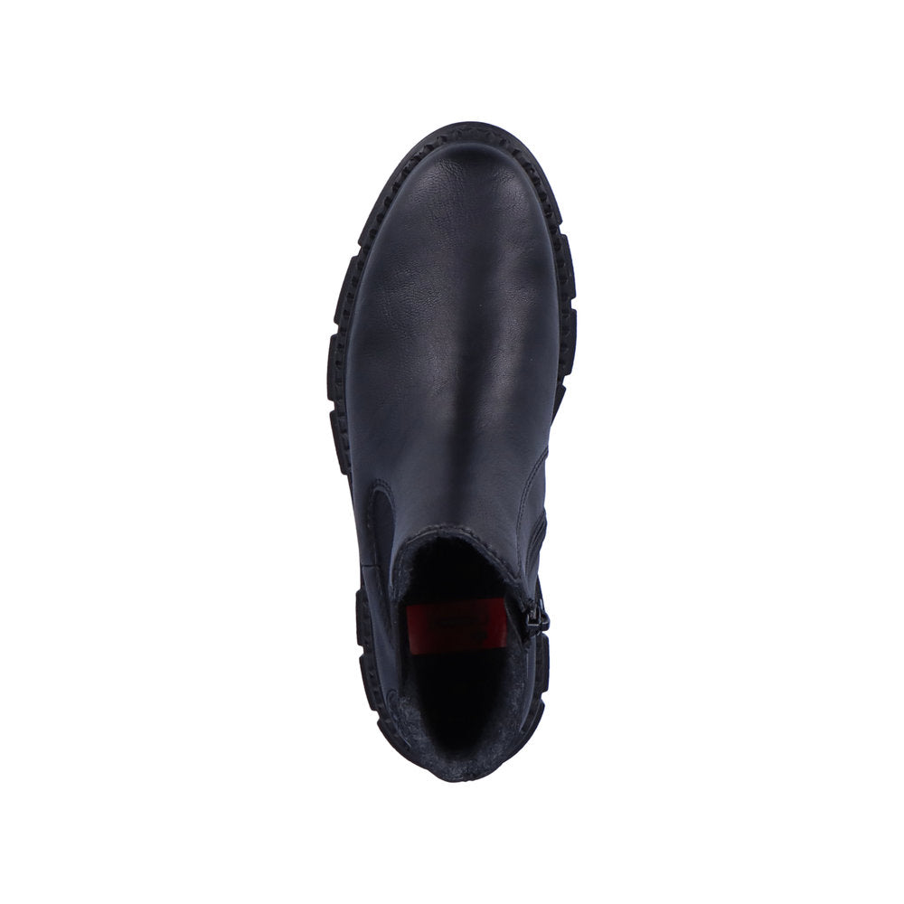 Rieker Ladies Chunky Sole Zip Sided Ankle Boot