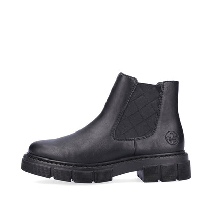 Rieker Ladies Chunky Sole Zip Sided Ankle Boot