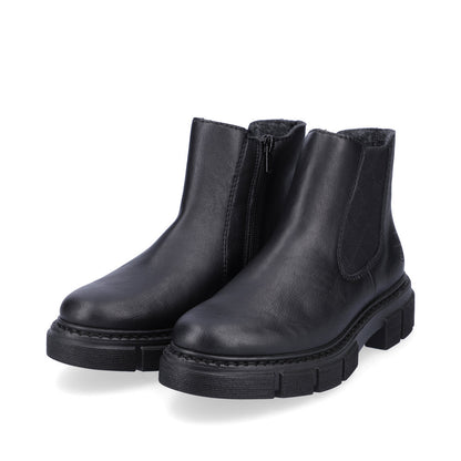 Rieker Ladies Chunky Sole Zip Sided Ankle Boot