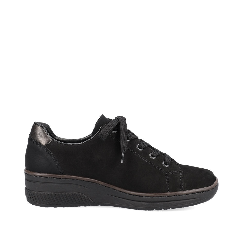 Rieker Ladies Zip Sided Lace Up Shoe