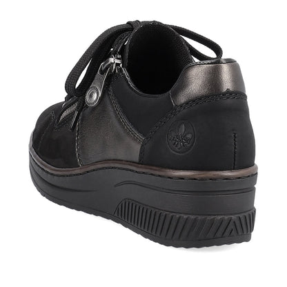 Rieker Ladies Zip Sided Lace Up Shoe