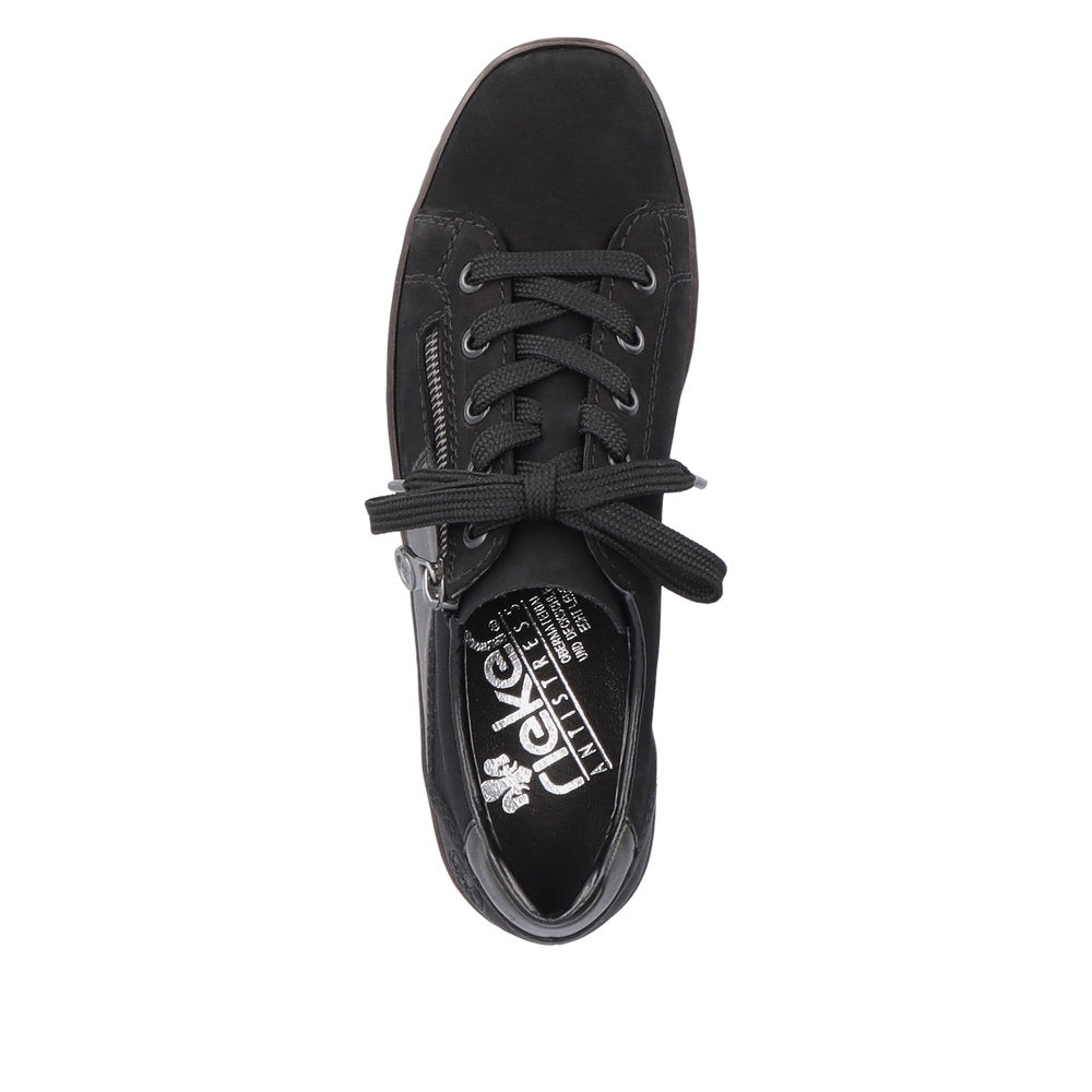 Rieker Ladies Zip Sided Lace Up Shoe