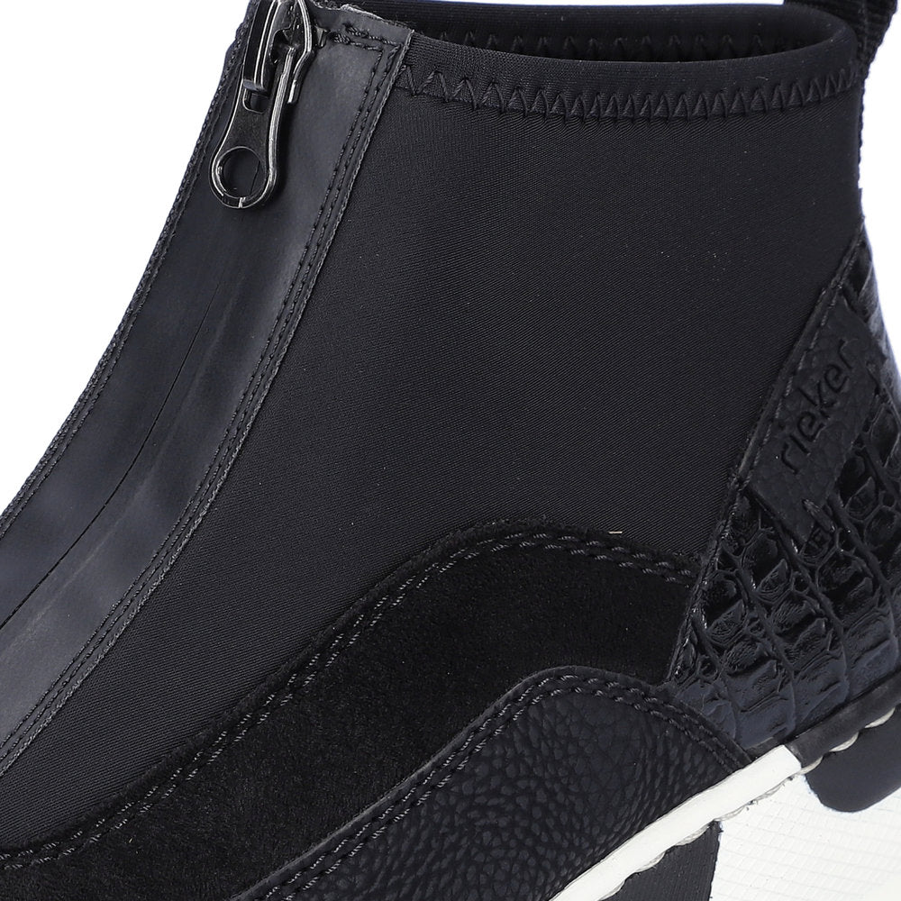 Rieker Ladies Zip Front Trend Sneaker Boot