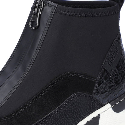 Rieker Ladies Zip Front Trend Sneaker Boot