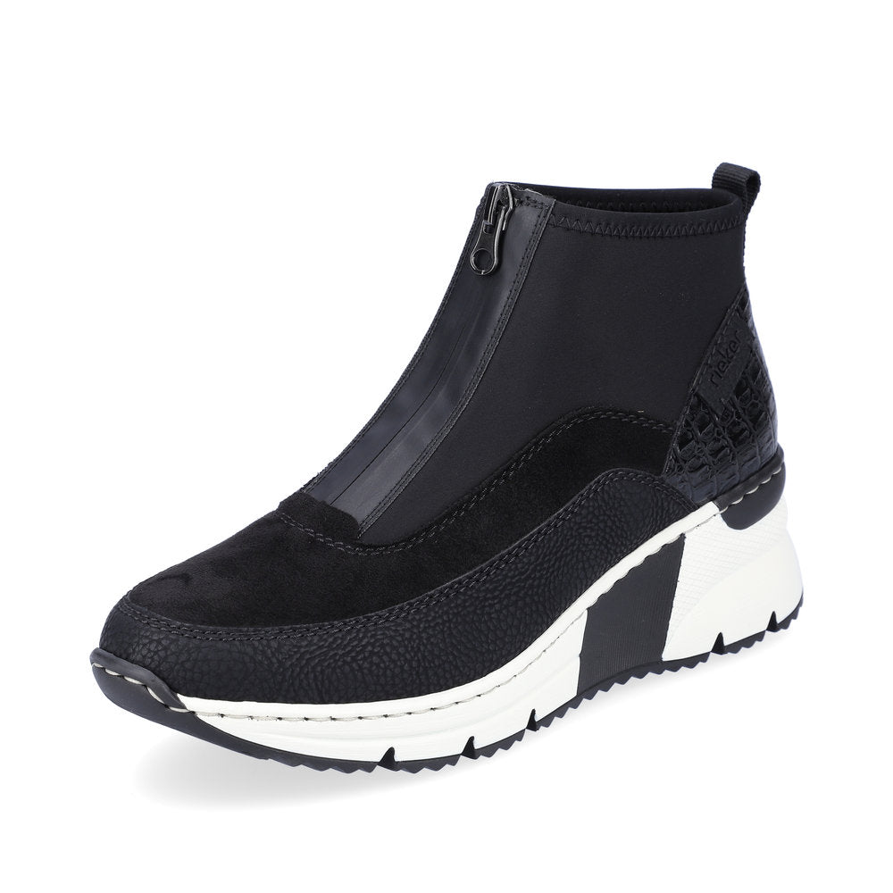 Rieker Ladies Zip Front Trend Sneaker Boot
